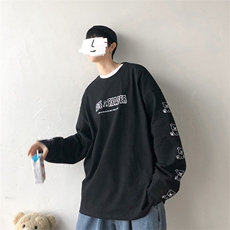 【】A003-HX1011-P35新款袖子可爱印花T恤几物，男装T恤，电商A003