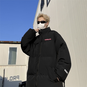 冬季美式潮牌宽松字母印花棉衣高街vibe立领面包服男 W8045-P85图片