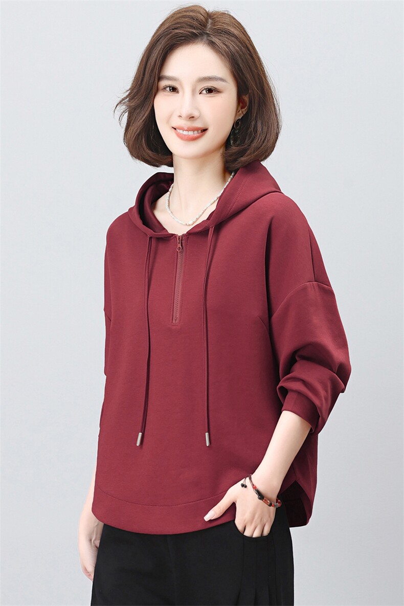 连帽卫衣女2025春秋新款时尚洋气爆款女装外套减龄宽松休闲上衣潮,女装卫衣/绒衫,璐依舞