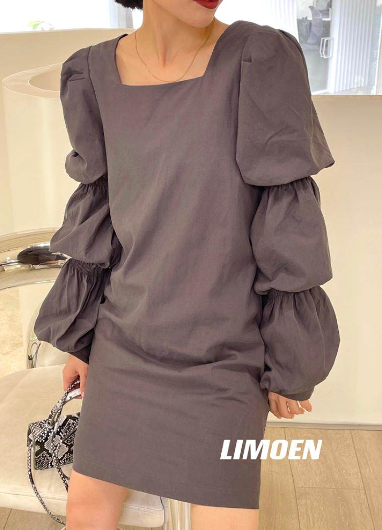 8180泡袖连衣裙，女装连衣裙，mm+ 里墨恩