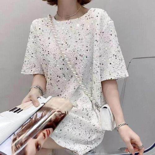 砖片大T，女装，Waves smile