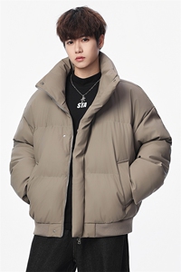 支持二开 立领PU皮棉服男短款棉衣外套宽松面包服 M810-P75图片