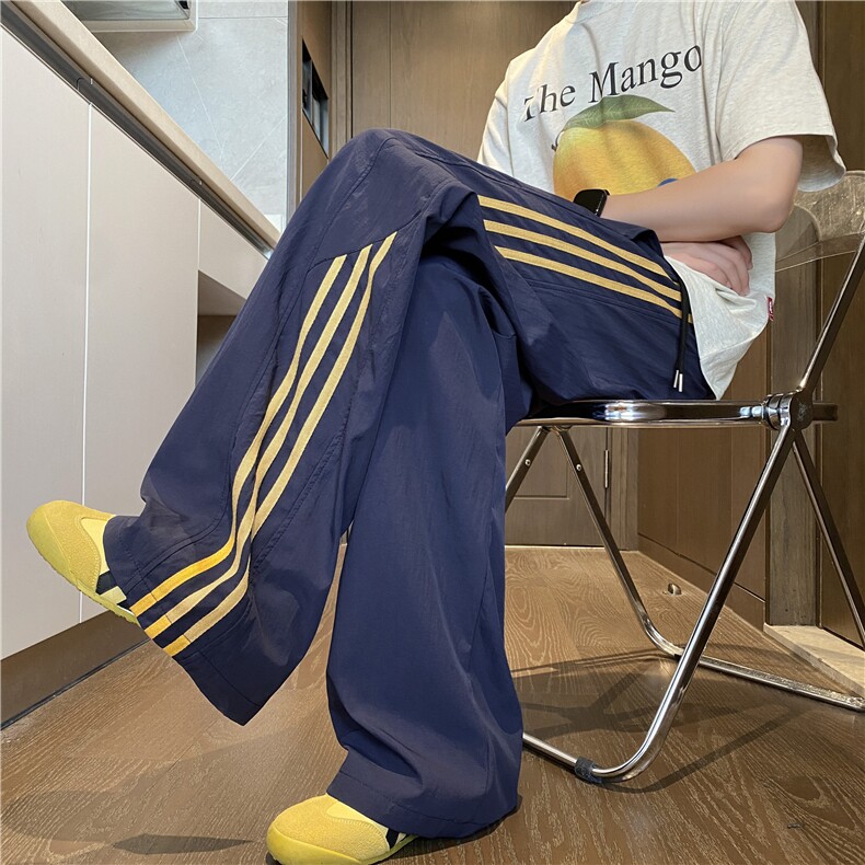 2026夏季新款潮流美式条纹设计速干休闲裤B315-K25418-特p35控68，男装休闲裤，电商B315