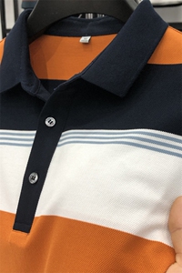 2023夏季新款短袖T恤保罗polo衫中年商务休闲男装半袖翻领男薄款图片