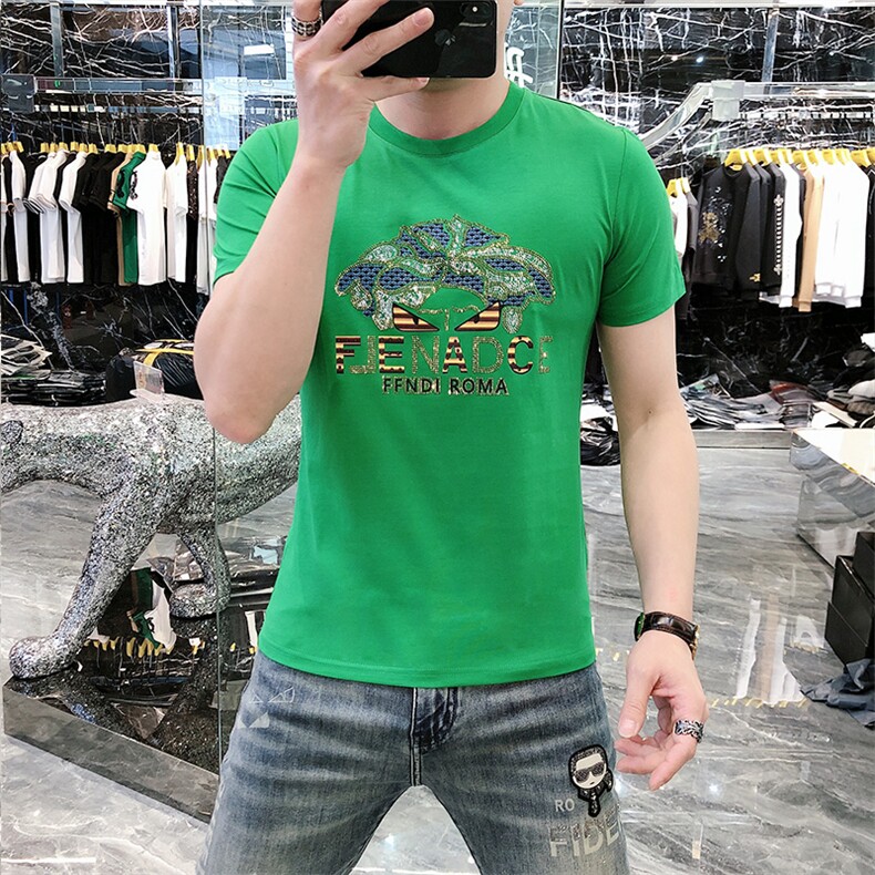 新款时尚高端精品欧货夏季男T恤短袖潮流抖音A227B-A-726-P48图片