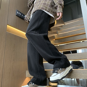 灯芯绒拼接直筒休闲裤M~5XL XZ604-KG66-P45控58图片