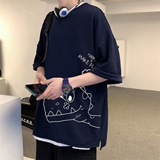 Q11136-P30春夏季七分袖t恤男大码五分袖男短袖中袖，男装T恤，电商A040