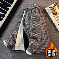 小香风外套男春秋款高级感潮翻领格子衬衫休闲男夹克HH027P76，男装夹克，星座1013-5
