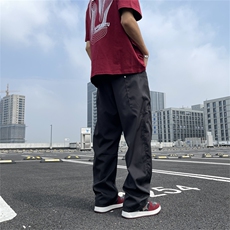 夏秋新款男士时尚潮流立体裁剪大口袋休闲裤慵懒风阔腿裤K026/P40，男装休闲裤，星座506