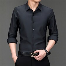 秋冬季新款商务加绒衬衫中年男士纯色衬衣爸爸男装ZLCK8055-P125,男装衬衫,电商B212（原钱塘6029）