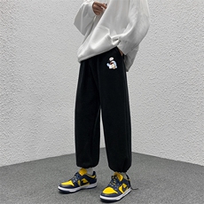 K13239-P35加绒-P45可束脚加厚加绒运动裤男大码宽松直筒卫裤男，男装休闲裤，电商A040