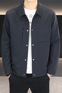 春季夹克男高品质翻领外套型男商务休闲百搭青年外套男N9817-P120图片