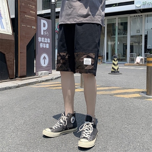 20夏季港风大码休闲潮流运动迷彩工装沙滩短裤五分裤K1025-P35图片