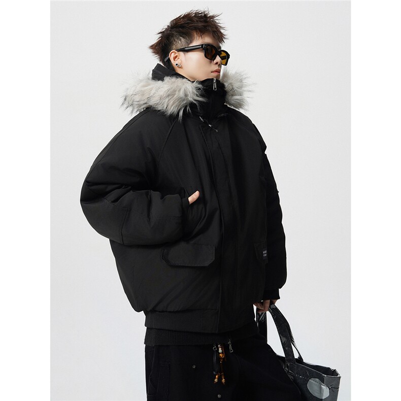 1连帽可脱卸毛领S-5XL大码：聚酯纤维棉衣男MY77917P138控198，男装棉衣，星座226-2