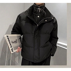 2024冬季保暖棉服男拼接牛仔假两件新款立领休闲面包服，男装棉衣，星座613