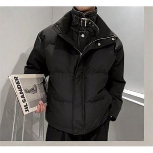 2024冬季保暖棉服男拼接牛仔假两件新款立领休闲面包服图片