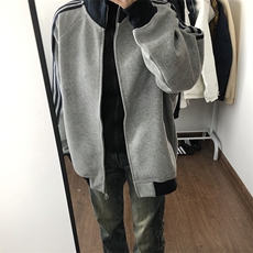 抖音得物高品质美式高街重磅结构设计拼接织带立领卫衣外套CM42，女装短外套，电商A486-1