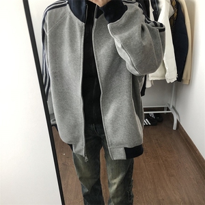抖音得物高品质 美式高街重磅结构设计拼接织带立领卫衣外套 CM42图片