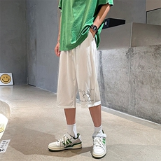 冰丝七分裤男大码速干短裤男五分裤车景风格QK72302-P25，男装休闲裤，电商A040