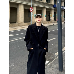 24冬新款加厚保暖呢子大衣外套垫肩加长收腰显瘦显高NZ662批125,男装毛呢大衣,星座1004-6