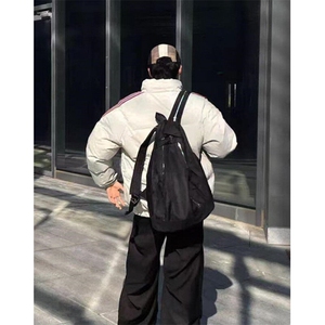 条纹撞色情侣棉衣男女冬季短款立领面包服棉服外套 MJ27图片