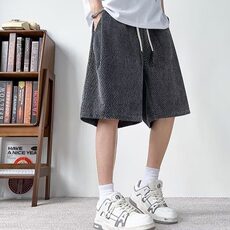 美式短裤男士2026新款夏季外穿潮牌高级感休闲宽松运动五分裤子，男装牛仔裤，星座410-6（原星座1304-1）