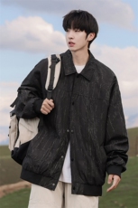 G0120-P82秋季新款日系cityboy肌理感翻领宽松夹克，男装夹克，星座109