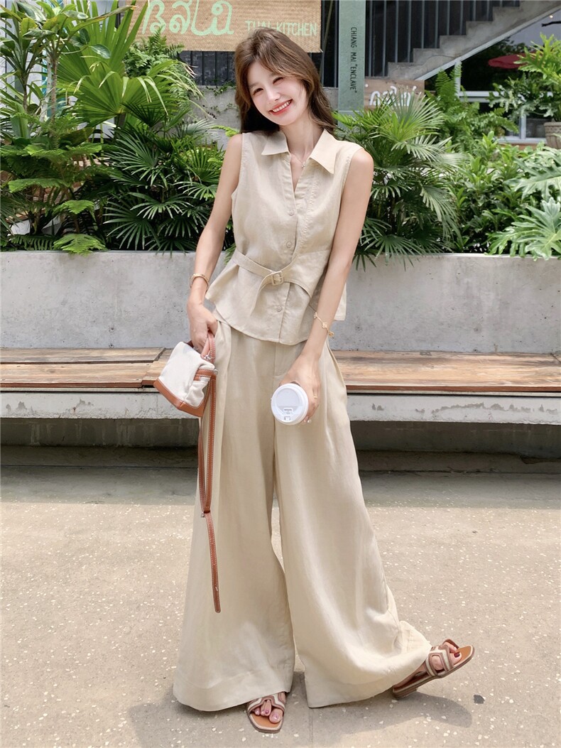 《现货好数据》26夏天丝亚麻老钱风套装女RF2B153-7018-P190-K308,女装套装/套裙,苗苗