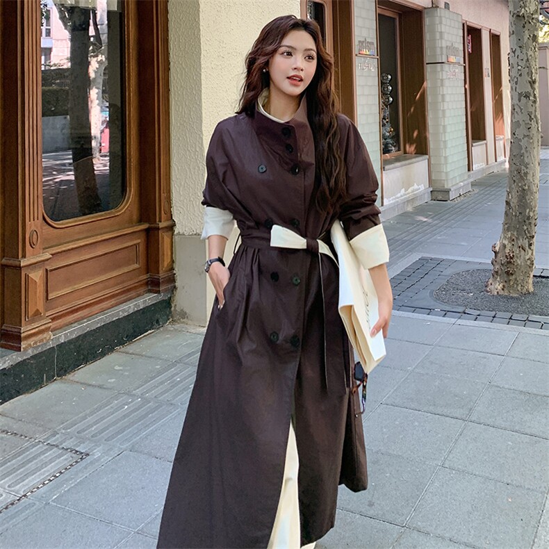 法式气质高级感长款风衣外套女2025春秋季新款显瘦氛围感洋气大衣,女装风衣,2C119