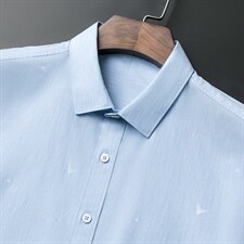 夏季2023新款短袖衬衫男士商务修身休闲上衣衬衣潮流，男装衬衫，电商B212（原钱塘6029）