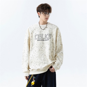 现货/秋季新款扎染重磅刺绣卫衣男 B219A-ZY251-P48加绒P53控78图片