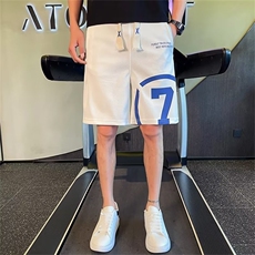 男裤冰丝短裤男ins篮球五分裤半裤中裤白色裤子休闲裤运动裤D079，男装牛仔裤，星座1116A-2（原606A-1）