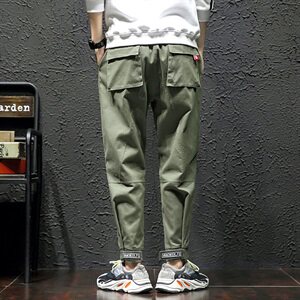 20秋装新款休闲工装裤宽松日系大码束脚裤哈伦九分裤K826-P50图片