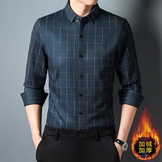 CA10107006钱塘2020-2冬季厚款商务休闲中年男士厚款冬季P85，男装衬衫，钱塘207-2
