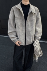 复古加绒扎染皮棉衣保暖高街夹克外套棉服5D3074-TP65不，男装夹克，电商A102