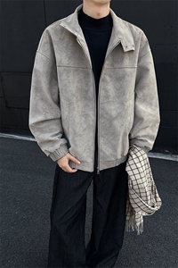 复古加绒扎染皮棉衣保暖高街夹克外套棉服 5D3074-TP65不图片