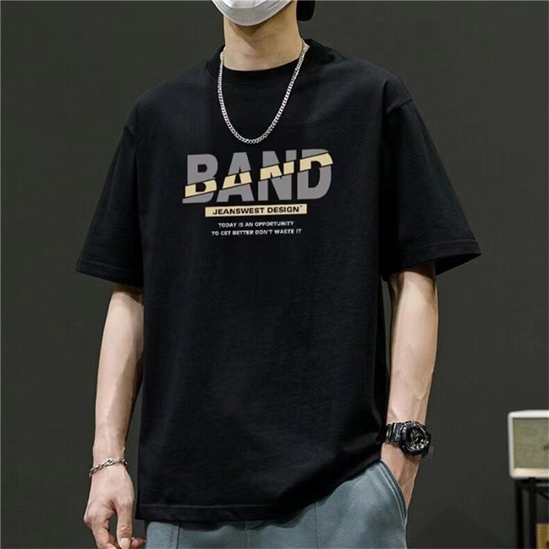 重磅纯棉美式高街白色oversize短袖T恤男夏潮牌宽松学生体恤上衣,男装T恤,星座1210-1