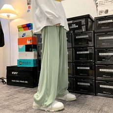 2024秋港风宽松休闲裤束脚抽绳拖地裤313A-1-KK303-P45控价68，男装休闲裤，星座808A-1