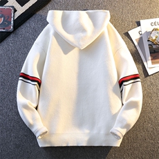 【抖音得物】2025秋季时尚毛衣针织开衫连帽男士宽松长袖，男装针织衫/毛衣，电商A113