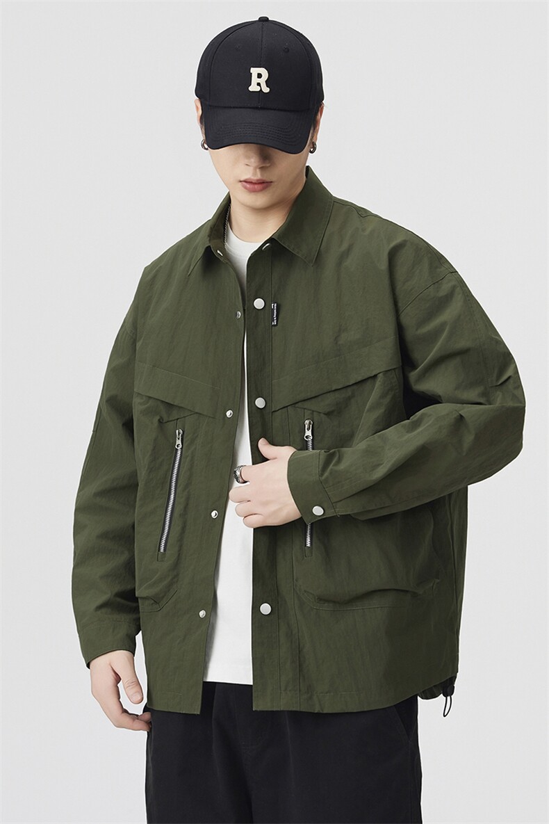 秋季新款现货翻领夹克男宽松上衣外套DSA157B-JK7964-特P70,男装夹克,电商A157B
