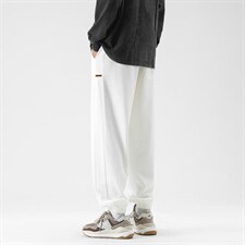 束脚华夫格加绒亲肤面料美式垂顺卫裤子K955-特批-32加绒-42，男装休闲裤，星座718-1