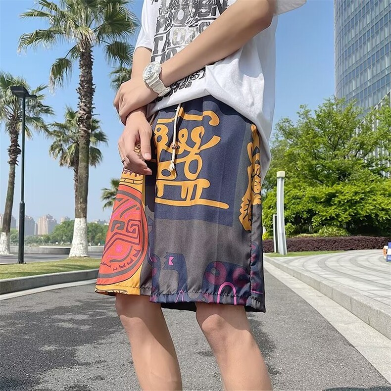 男新款夏季男装宽松百搭休闲裤子男运动短裤薄款DK107,男装牛仔裤,星座1116A-1（原606A）