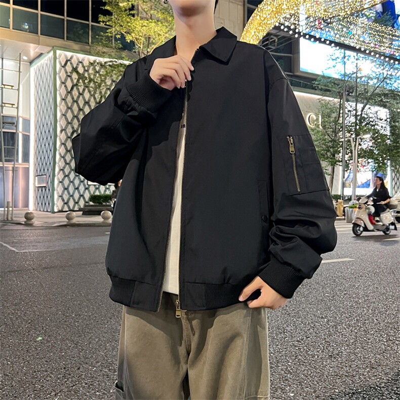 美式高阶翻领秋季棒球服潮牌宽松夹克外套男女潮26185TP40,男装夹克,电商A247