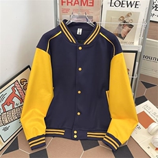 原宿新款日系潮流文艺慵懒流行ins龙凤尼拼皮毛巾绣棒球服百搭，女装职业装，星座1210-1