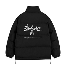 新款平铺创意字母印花时尚立领休闲棉服A247-MY2099特批60控99，男装棉衣，电商A247-1