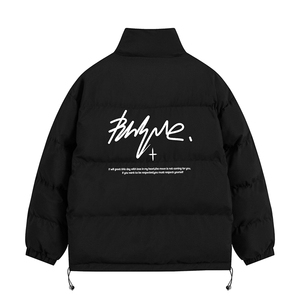 新款平铺创意字母印花时尚立领休闲棉服A247-MY2099特批60控99图片