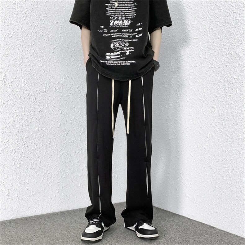 2022时尚新款宽松百搭潮帅气夏季冰丝休闲裤男B299-X5215-P60限78,男装休闲裤,电商A061-1