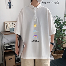 PL57141-P35翻领短袖polo衫男大码胖子半袖t恤男有领保罗衫模特，男装Polo衫，电商A040