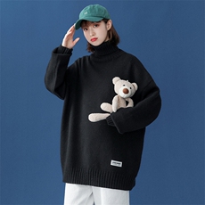 @中性风冬新款2021毛衣高领纯色针织衫上衣A125-C013-P65女类，男装针织衫/毛衣，电商A125
