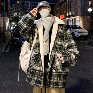 羊羔毛外套男款冬季加绒加厚秋冬款棉服M613  P125 控158图片